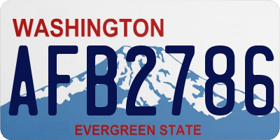 WA license plate AFB2786