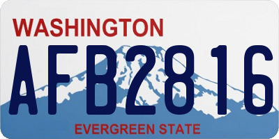 WA license plate AFB2816