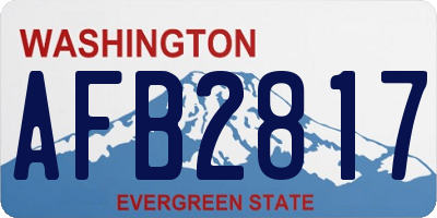 WA license plate AFB2817