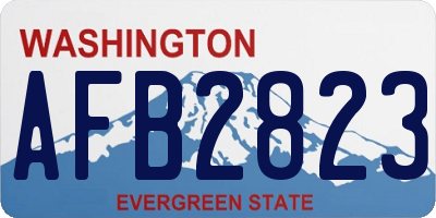 WA license plate AFB2823
