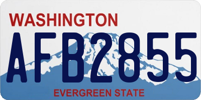 WA license plate AFB2855