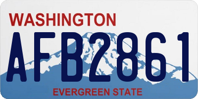 WA license plate AFB2861