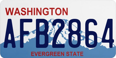 WA license plate AFB2864