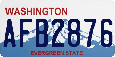WA license plate AFB2876