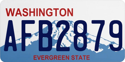 WA license plate AFB2879
