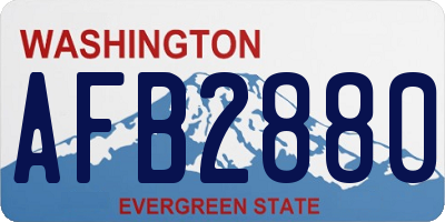 WA license plate AFB2880