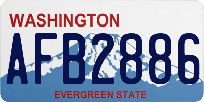 WA license plate AFB2886