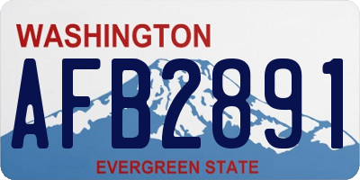 WA license plate AFB2891