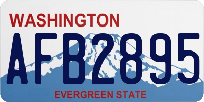 WA license plate AFB2895