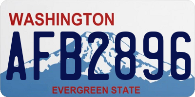 WA license plate AFB2896
