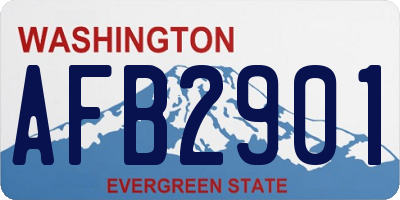 WA license plate AFB2901