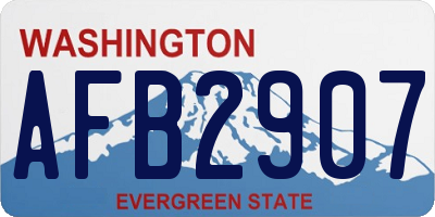 WA license plate AFB2907