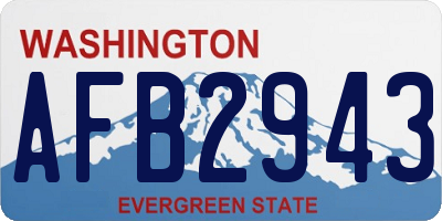 WA license plate AFB2943