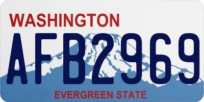 WA license plate AFB2969