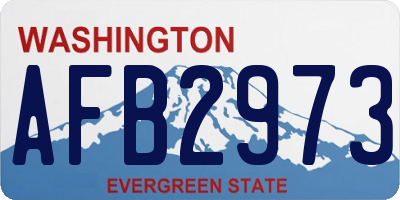 WA license plate AFB2973