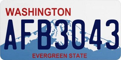 WA license plate AFB3043