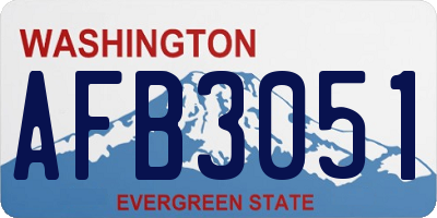 WA license plate AFB3051
