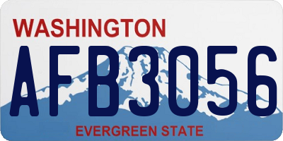 WA license plate AFB3056