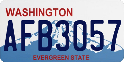 WA license plate AFB3057