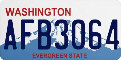 WA license plate AFB3064