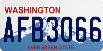 WA license plate AFB3066