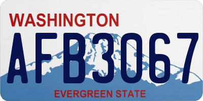 WA license plate AFB3067