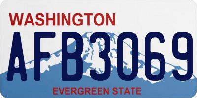 WA license plate AFB3069