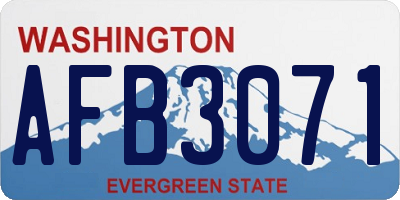WA license plate AFB3071