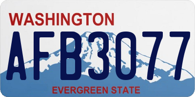 WA license plate AFB3077