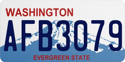 WA license plate AFB3079