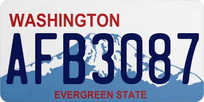 WA license plate AFB3087