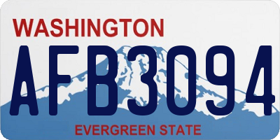 WA license plate AFB3094
