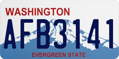 WA license plate AFB3141