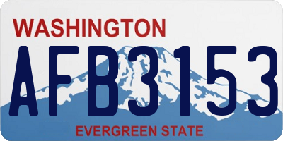 WA license plate AFB3153