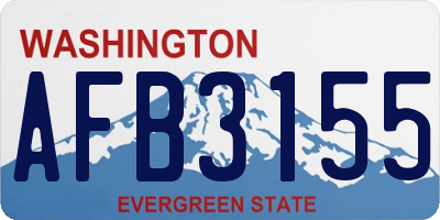 WA license plate AFB3155