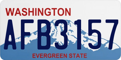 WA license plate AFB3157
