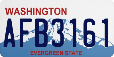 WA license plate AFB3161