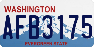 WA license plate AFB3175