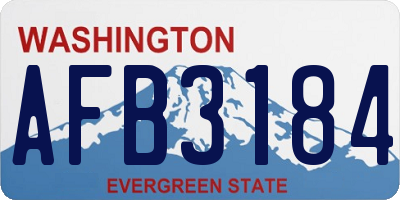 WA license plate AFB3184