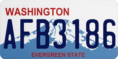 WA license plate AFB3186
