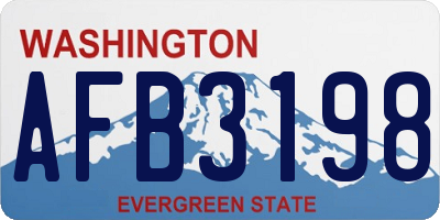 WA license plate AFB3198