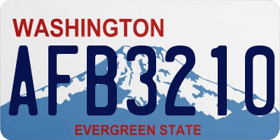 WA license plate AFB3210