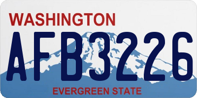 WA license plate AFB3226