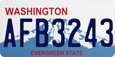 WA license plate AFB3243