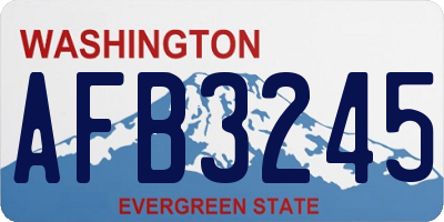 WA license plate AFB3245