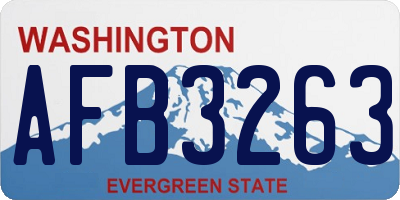 WA license plate AFB3263