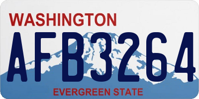 WA license plate AFB3264
