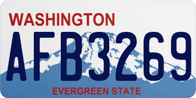 WA license plate AFB3269