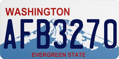 WA license plate AFB3270