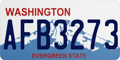 WA license plate AFB3273
